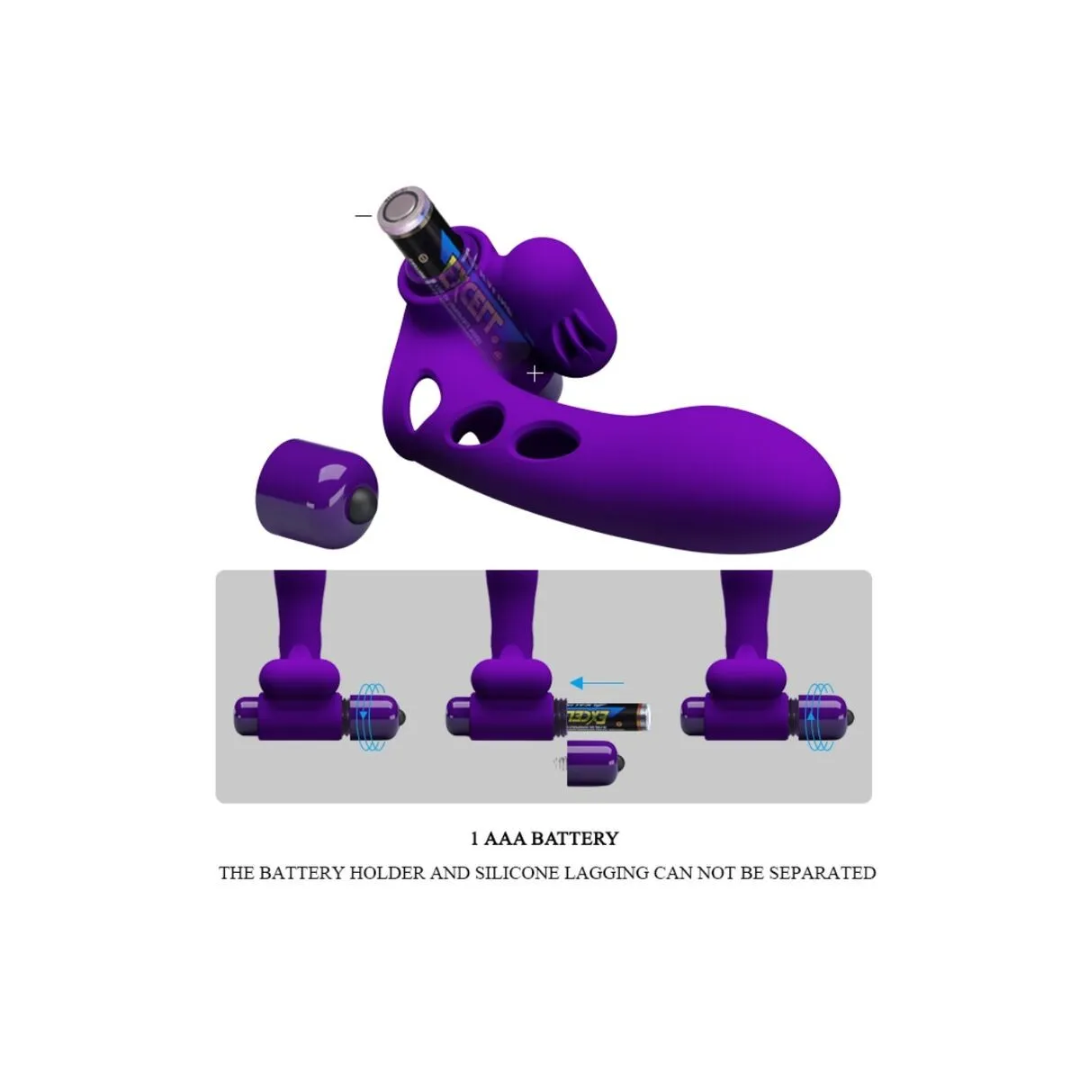 Orlando Purple Vibrator Fingerhülle von Pretty Love Male | Fesselliebe.de