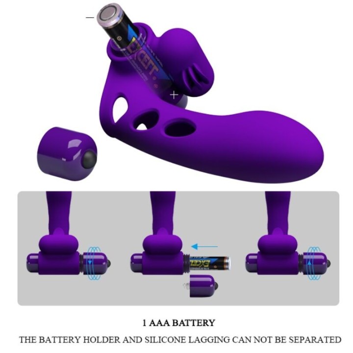 Orlando Purple Vibrator Fingerhülle von Pretty Love Male | Fesselliebe.de