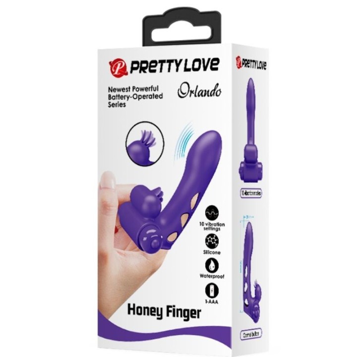 Orlando Purple Vibrator Fingerhülle von Pretty Love Male | Fesselliebe.de