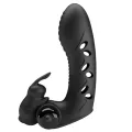 Vance Black Rabbit Vibrator Fingerabdeckung von Pretty Love Male