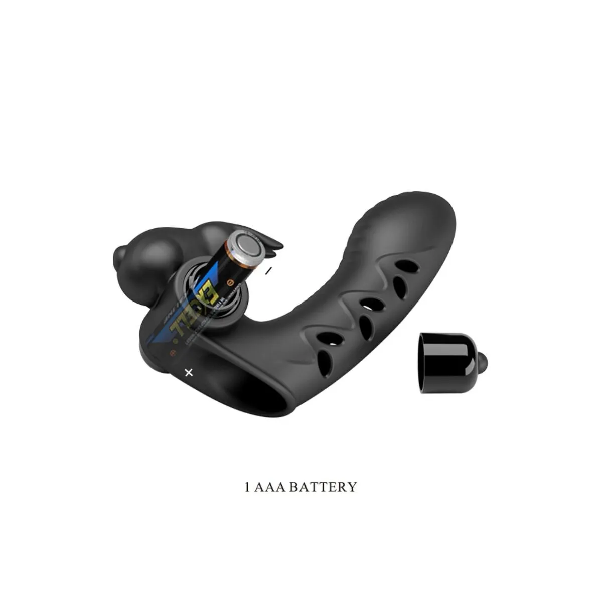 Vance Black Rabbit Vibrator Fingerabdeckung von Pretty Love Male | Fesselliebe.de