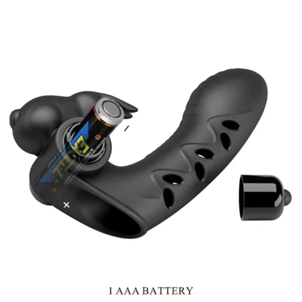 Vance Black Rabbit Vibrator Fingerabdeckung von Pretty Love Male | Fesselliebe.de
