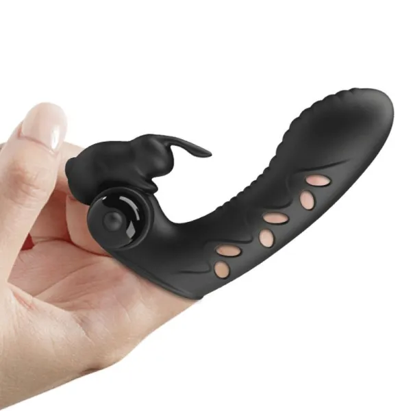 Vance Black Rabbit Vibrator Fingerabdeckung von Pretty Love Male | Fesselliebe.de