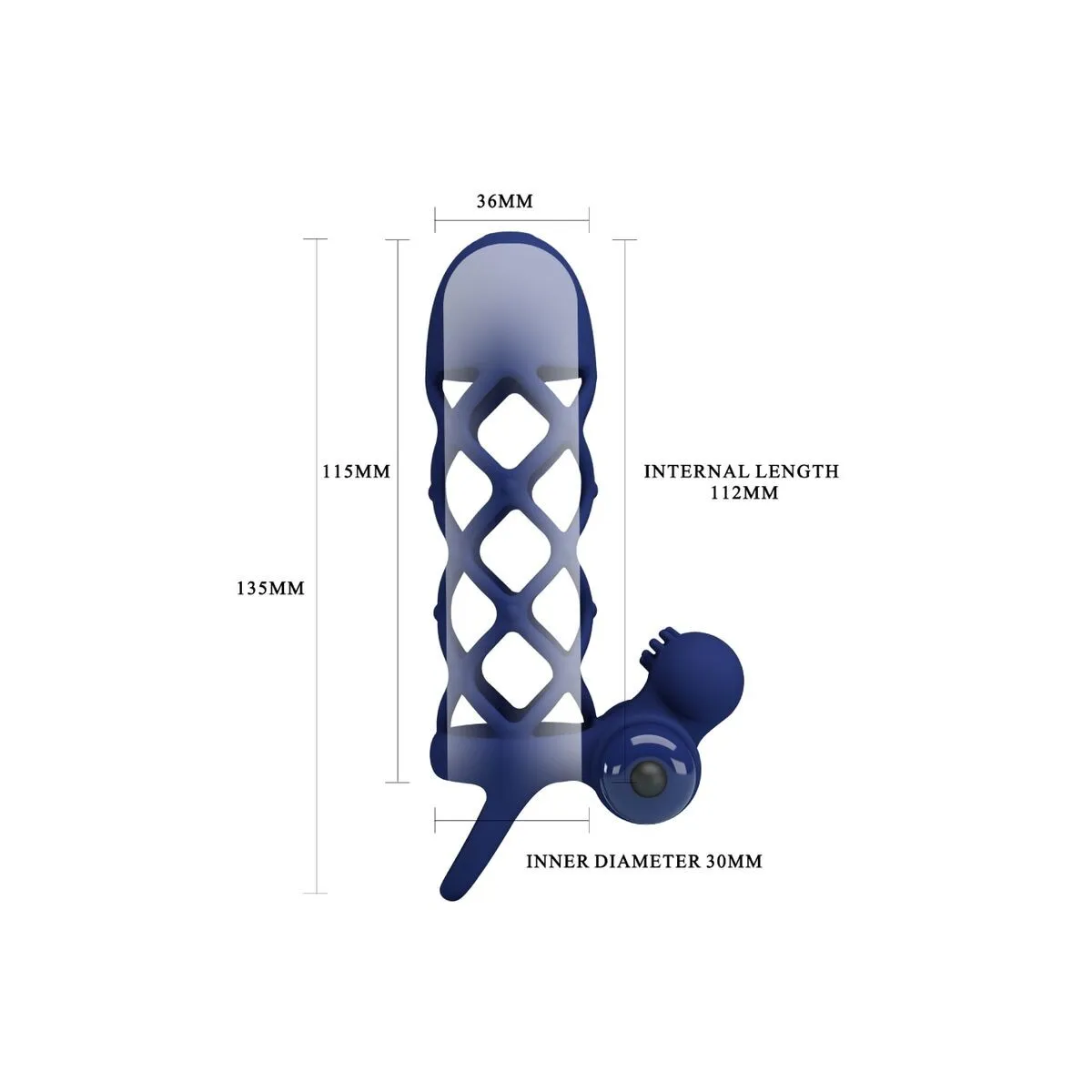 Giann Vibratorring mit Silikonhülle Blau von Pretty Love Male | Fesselliebe.de