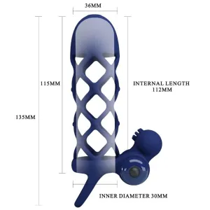 Giann Vibratorring mit Silikonhülle Blau von Pretty Love Male