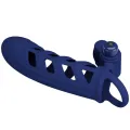 Altaf Vibratorring mit Silikonhülle Blau von Pretty Love Male