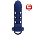 Altaf Vibratorring mit Silikonhülle Blau von Pretty Love Male