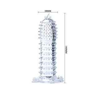 Penishülle mit Transparenten Reizpunkten 14 cm von Baile For Him