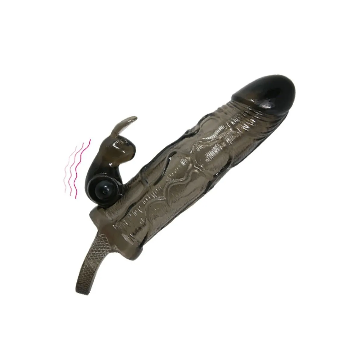 Brave Man Penisabdeckung mit Rabbit Schwarz 16,5 cm von Baile For Him | Fesselliebe.de