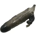 Brave Man Penisabdeckung mit Rabbit Schwarz 16,5 cm von Baile For Him