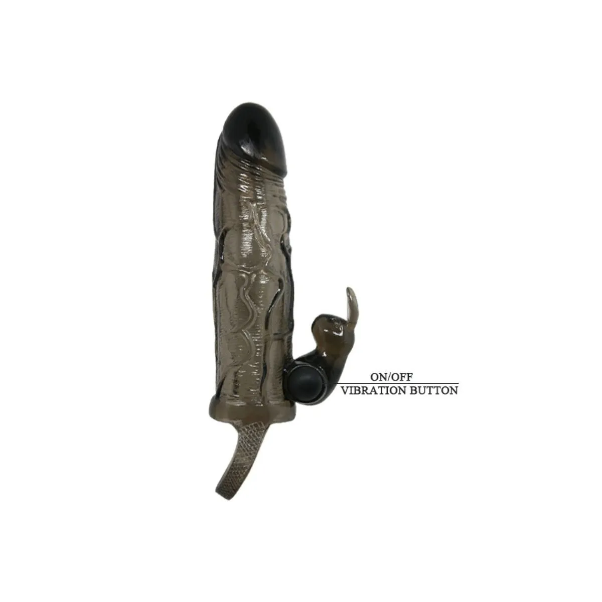 Brave Man Penisabdeckung mit Rabbit Schwarz 16,5 cm von Baile For Him | Fesselliebe.de