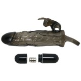 Brave Man Penisabdeckung mit Rabbit Schwarz 16,5 cm von Baile For Him | Fesselliebe.de