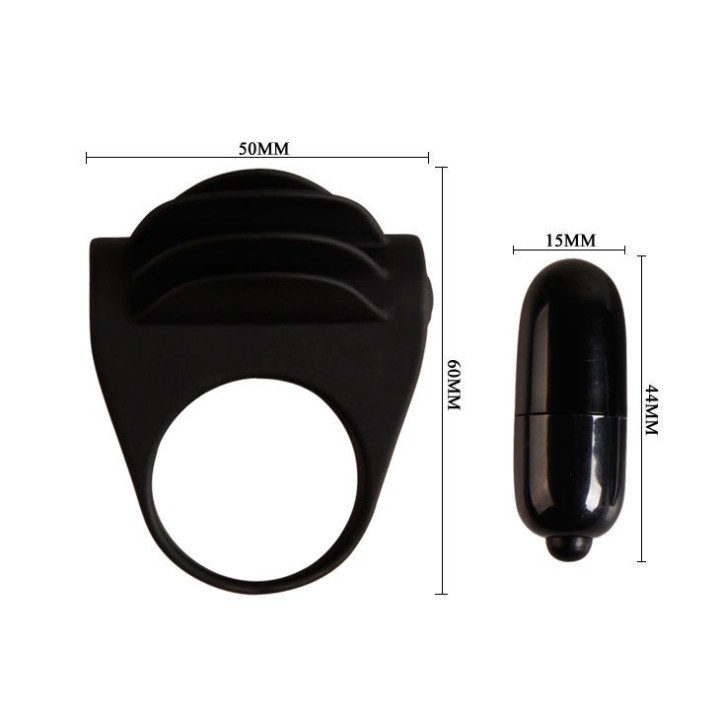 Chester Schwarzer Vibratorring von Pretty Love Male | Fesselliebe.de