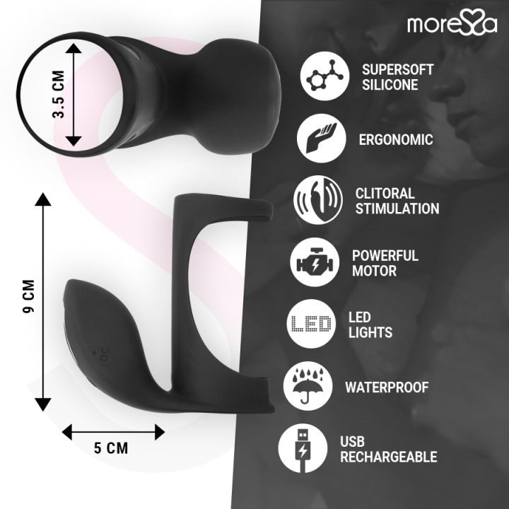 Brandon Vibratorring mit Abdeckung von Moressa | Fesselliebe.de