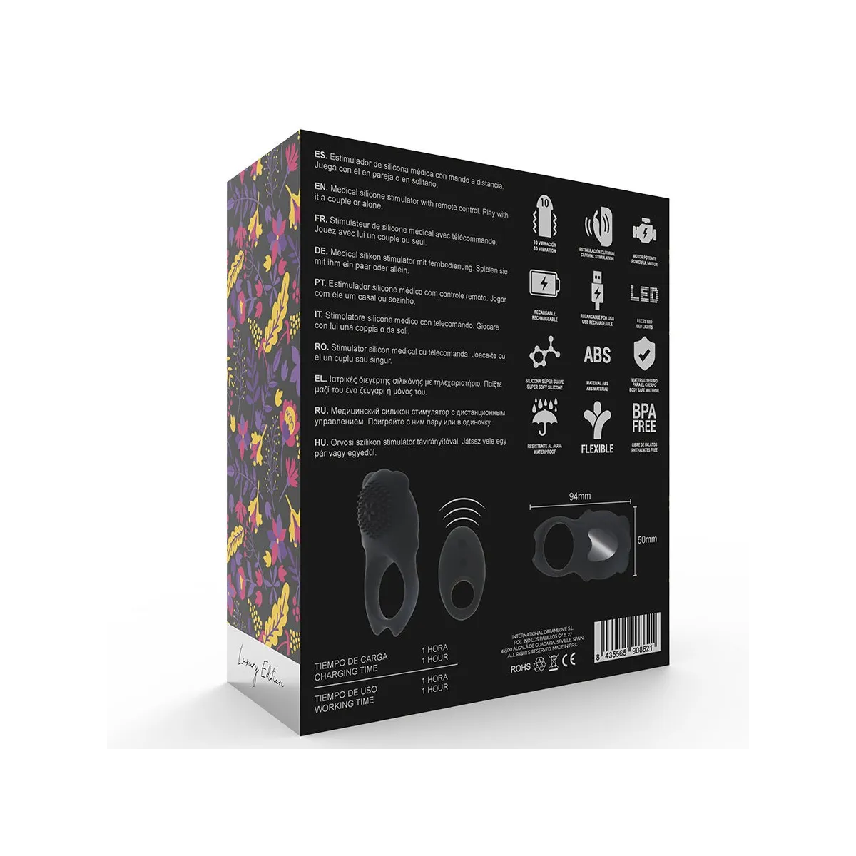 Colosseo Ring mit Fernbedienung Schwarz von Mia | Fesselliebe.de