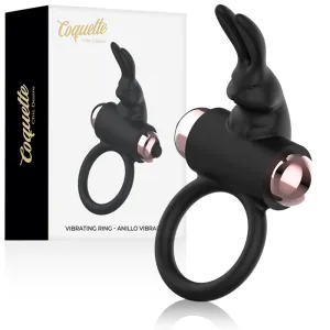 Cockring mit Vibrator Schwarz/ Gold von Coquette Toys | Fesselliebe.de
