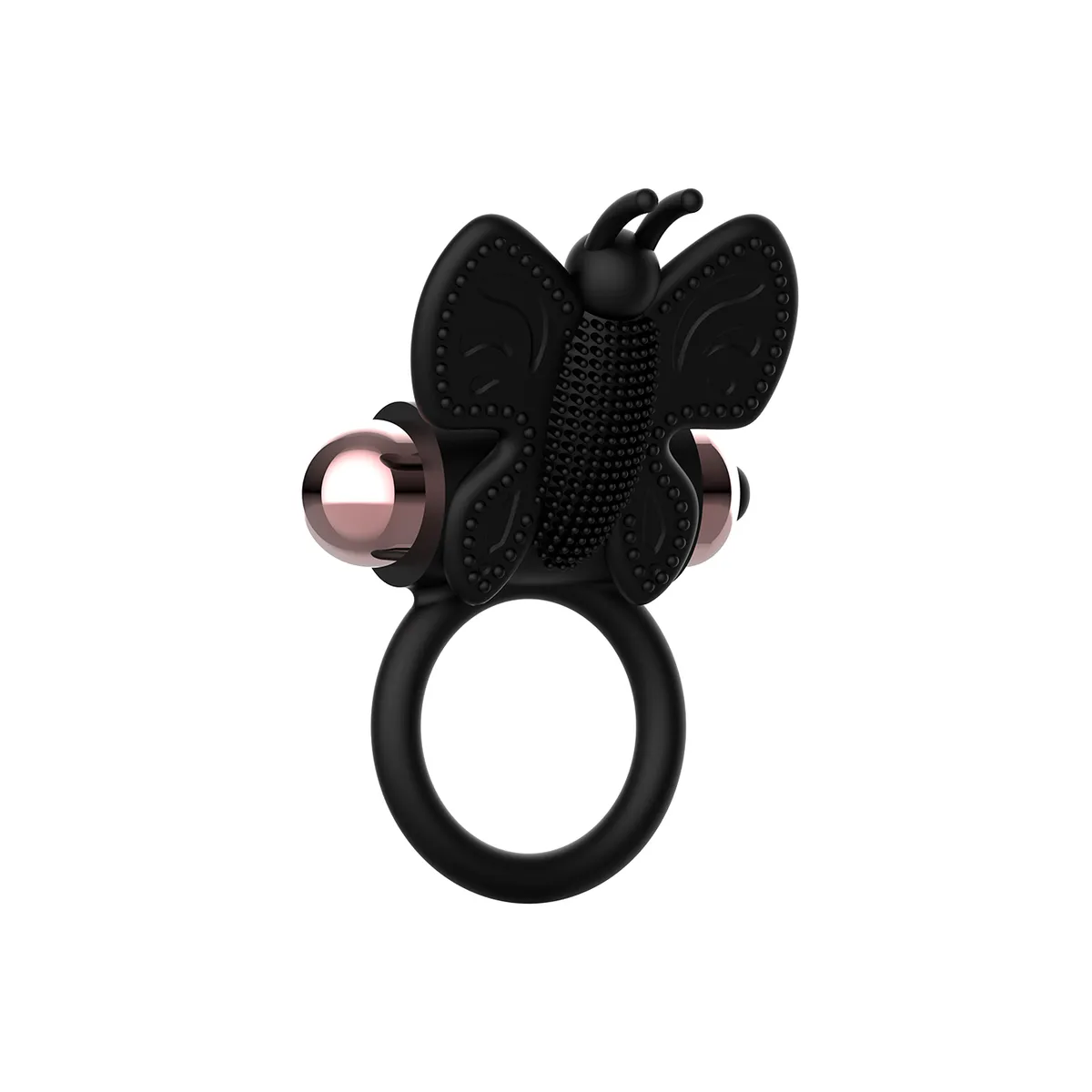 Cockring Schmetterling mit Vibrator Schwarz/ Gold von Coquette Toys | Fesselliebe.de