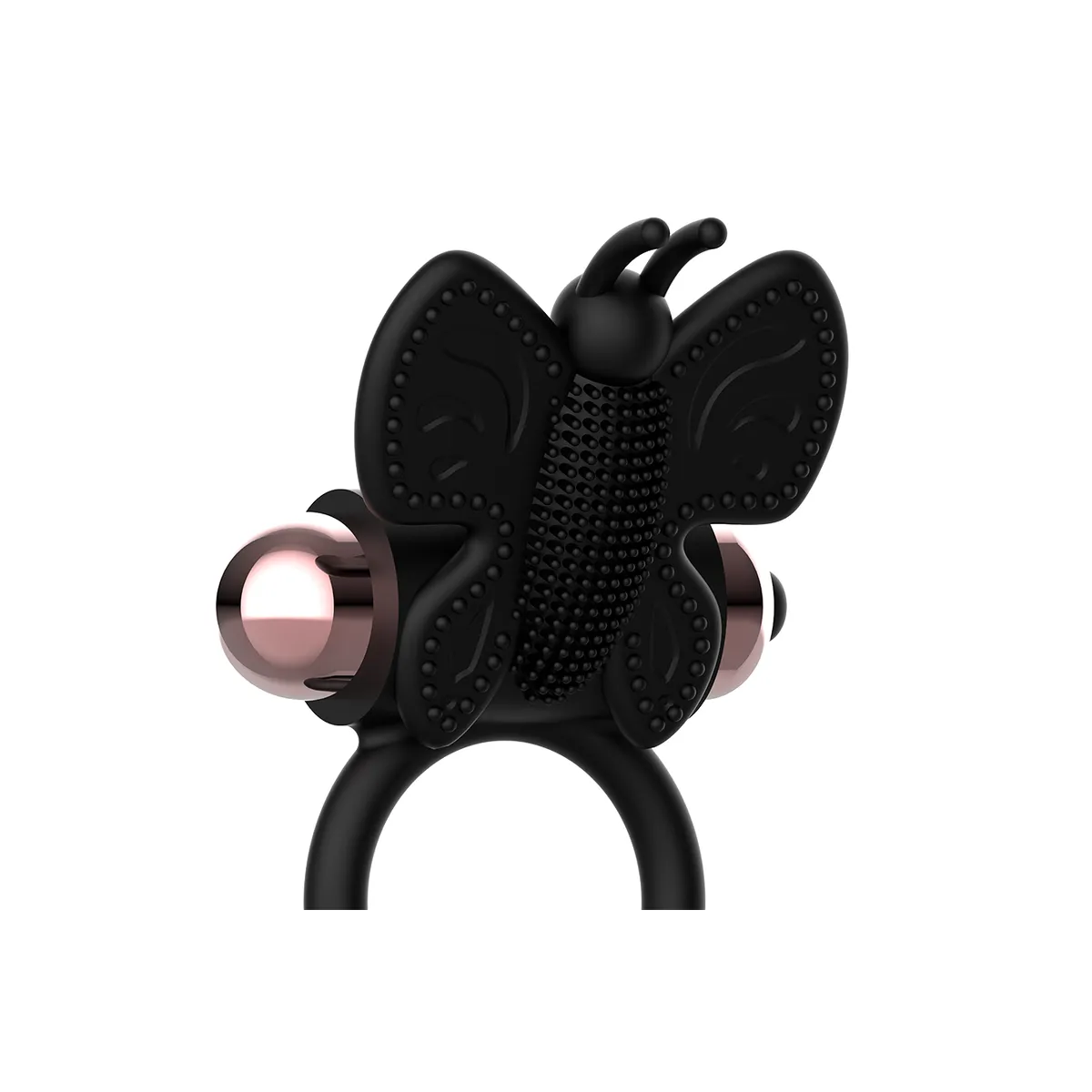 Cockring Schmetterling mit Vibrator Schwarz/ Gold von Coquette Toys | Fesselliebe.de
