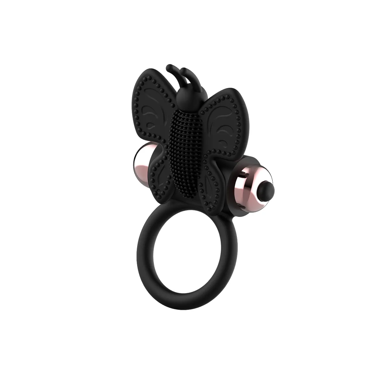 Cockring Schmetterling mit Vibrator Schwarz/ Gold von Coquette Toys | Fesselliebe.de