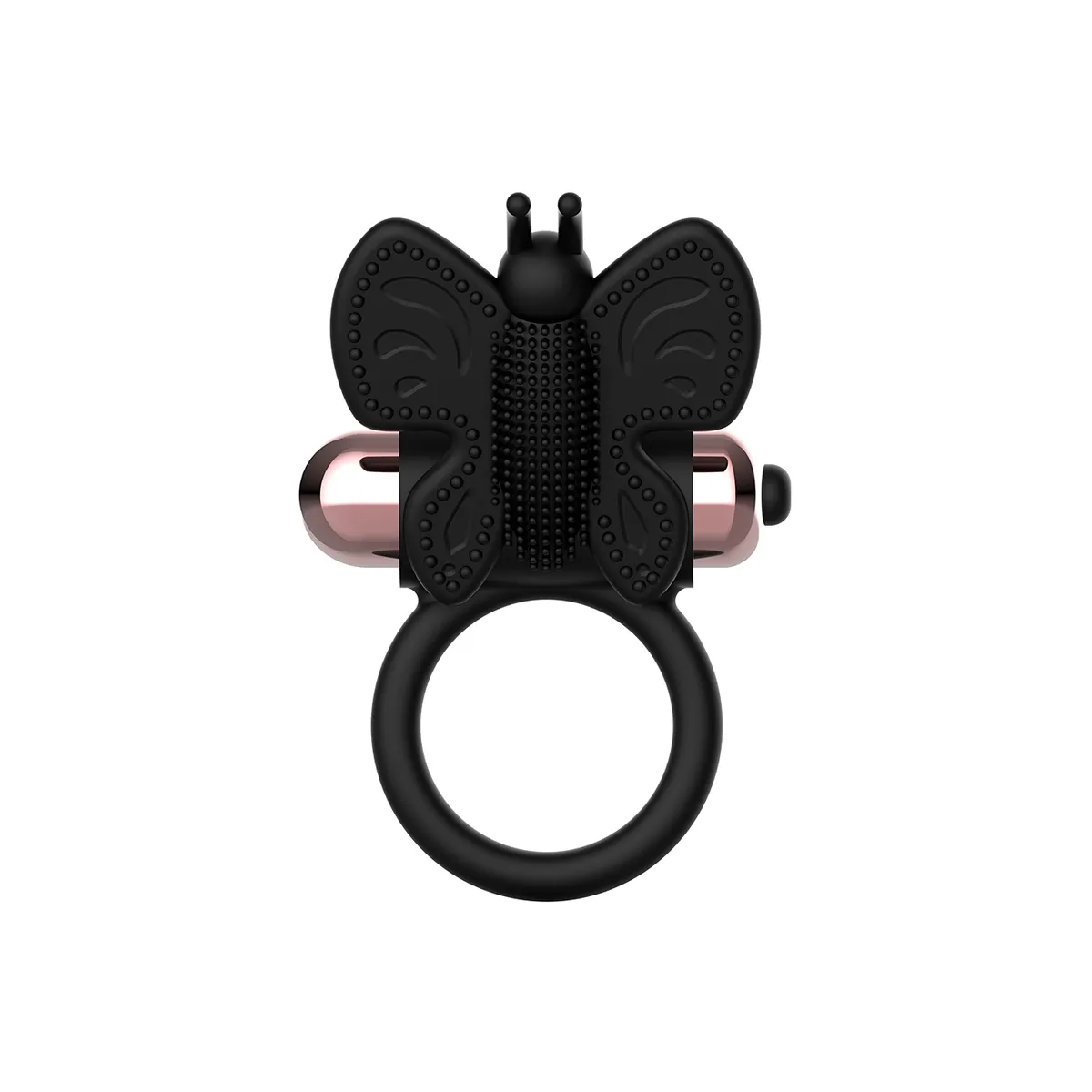Cockring Schmetterling mit Vibrator Schwarz/ Gold von Coquette Toys | Fesselliebe.de