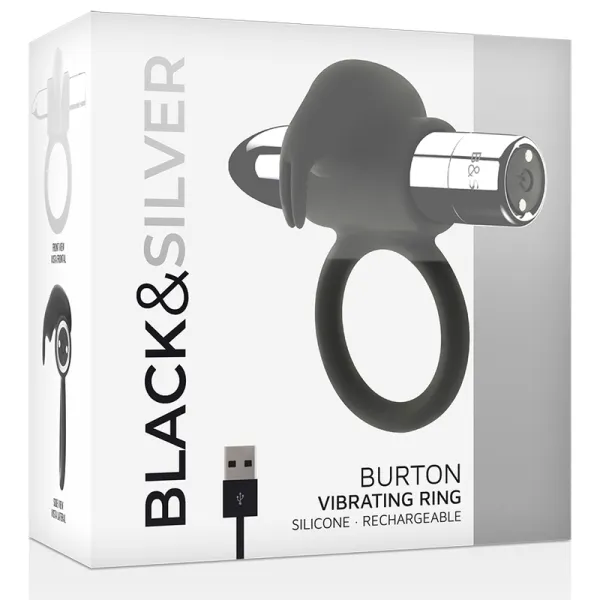 Burton wiederaufladbarer Ring 10 Vibrationsmodi von Black&Silver | Fesselliebe.de