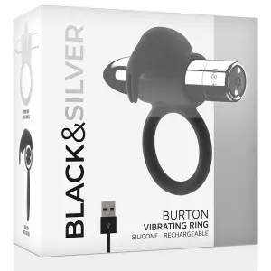 Burton wiederaufladbarer Ring 10 Vibrationsmodi von Black&Silver