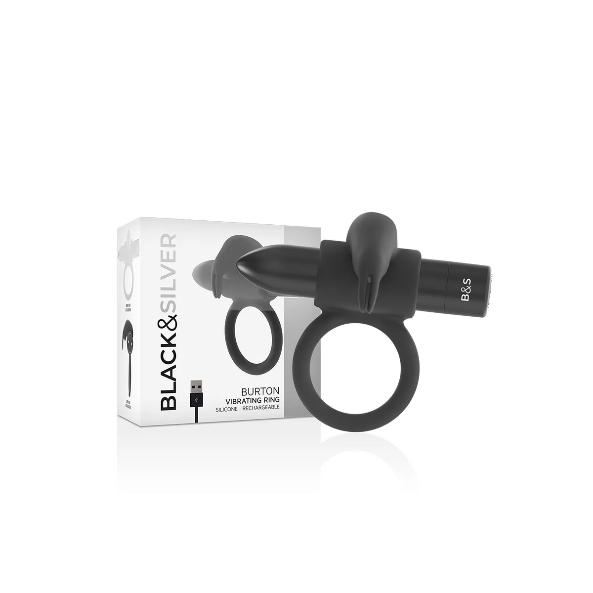 Burton Ring 10 Vibrationsmodi Schwarz von Black&Silver | Fesselliebe.de