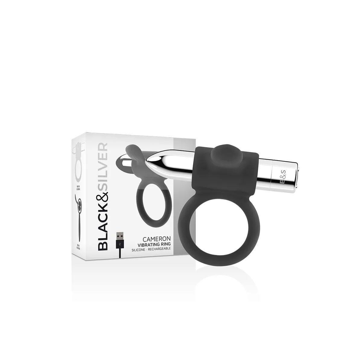 Cameron wiederaufladbarer Ring Silber von Black&Silver | Fesselliebe.de