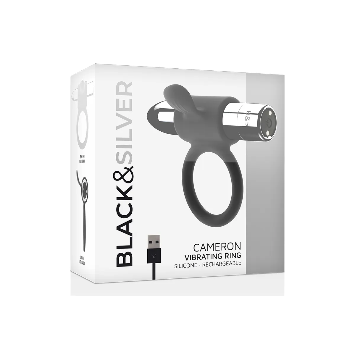 Cameron wiederaufladbarer Ring Silber von Black&Silver | Fesselliebe.de