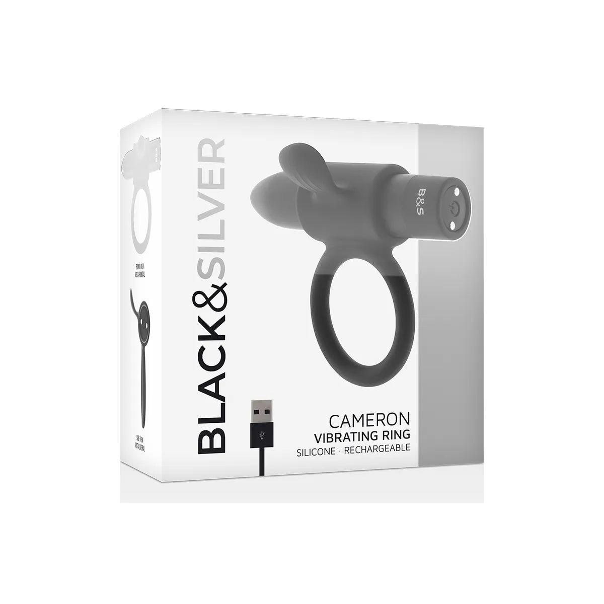 Cameron Schwarz wiederaufladbarer Ring von Black&Silver | Fesselliebe.de