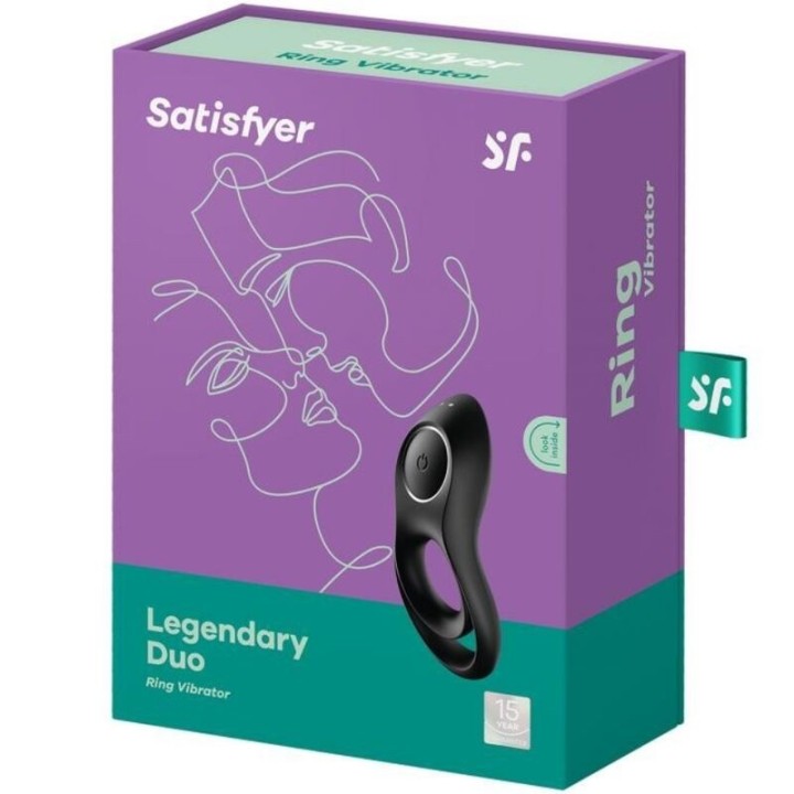Legendrer Duoring Vibrator Schwarz von Satisfyer Ring | Fesselliebe.de