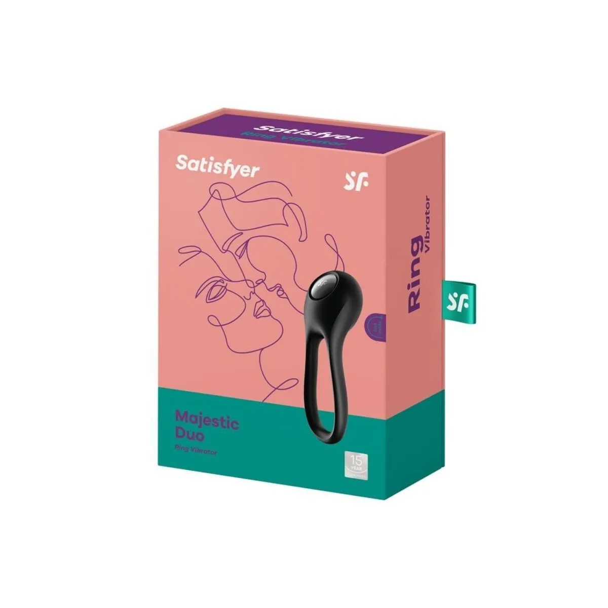 Majestic Duo Ring Vibrator Schwarz von Satisfyer Ring | Fesselliebe.de