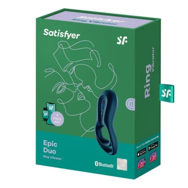 Epic Duo Ringvibratorapp Blau von Satisfyer Connect | Fesselliebe.de