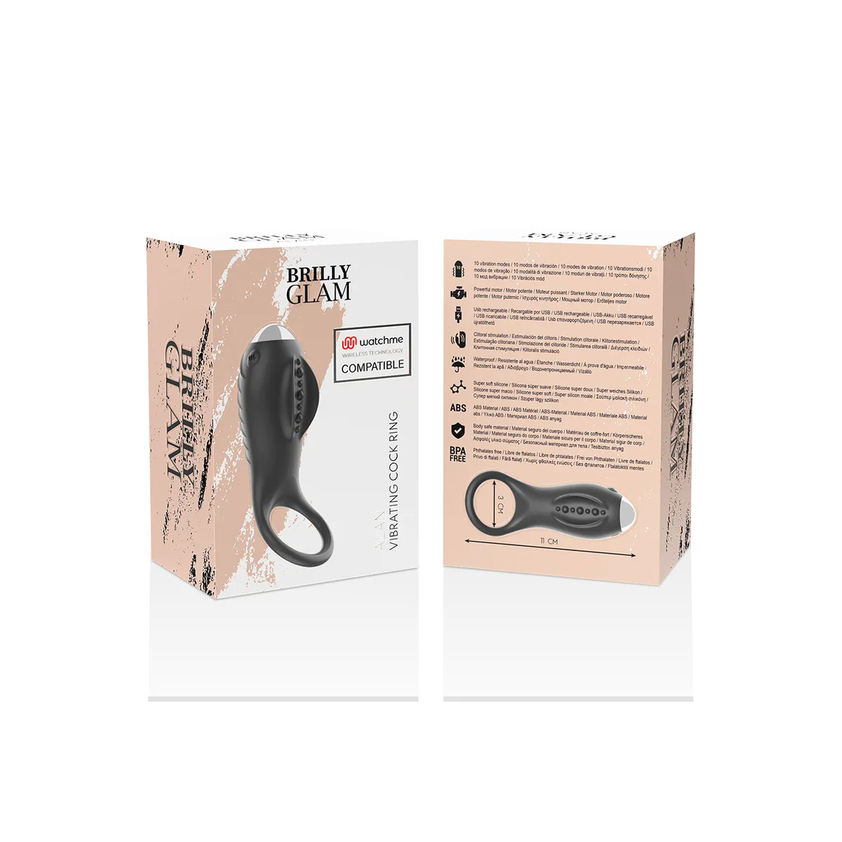 Alan Cock Ring Watchme Kompatibel mit Drahtloser Technologie von Brilly Glam | Fesselliebe.de