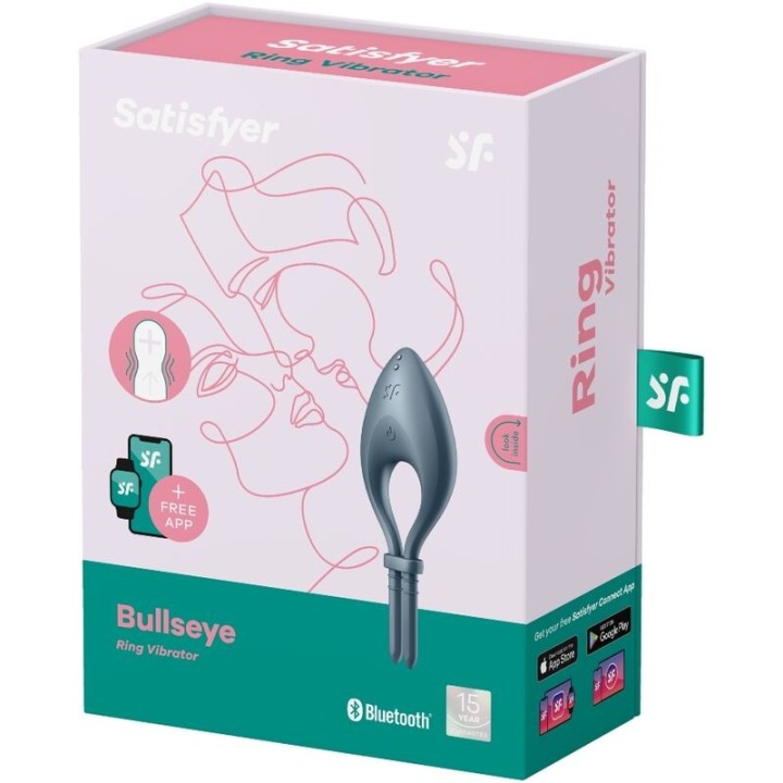 Bullseye Ring Vibrator App Grau von Satisfyer Ring | Fesselliebe.de