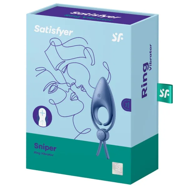 Sniper Ringvibrator Blau von Satisfyer Ring | Fesselliebe.de