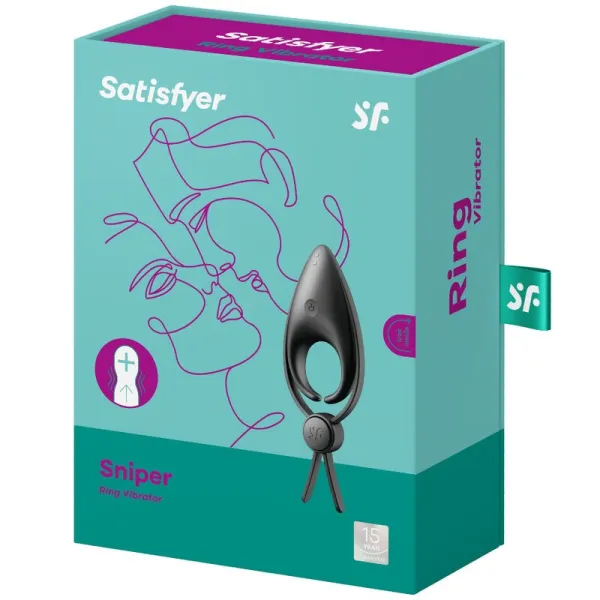 Sniper Ringvibrator Schwarz von Satisfyer Ring | Fesselliebe.de