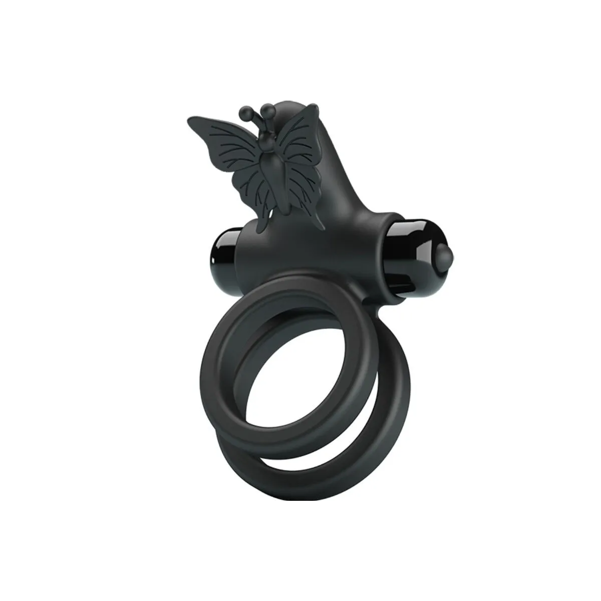 Doppelvibrierring mit Schwarzem Stimulator von Pretty Love Male | Fesselliebe.de