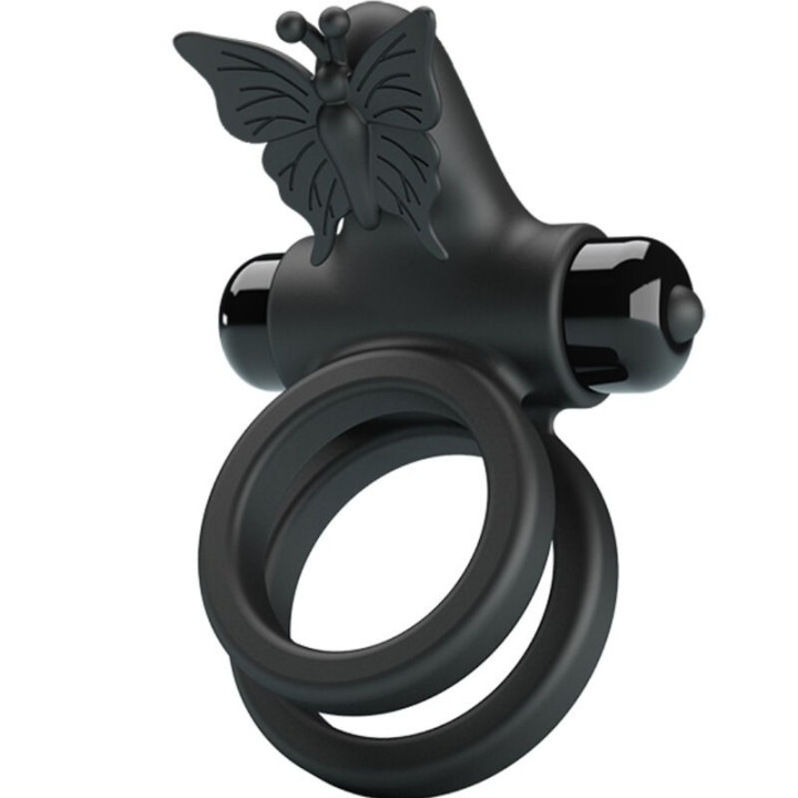 Doppelvibrierring mit Schwarzem Stimulator von Pretty Love Male | Fesselliebe.de