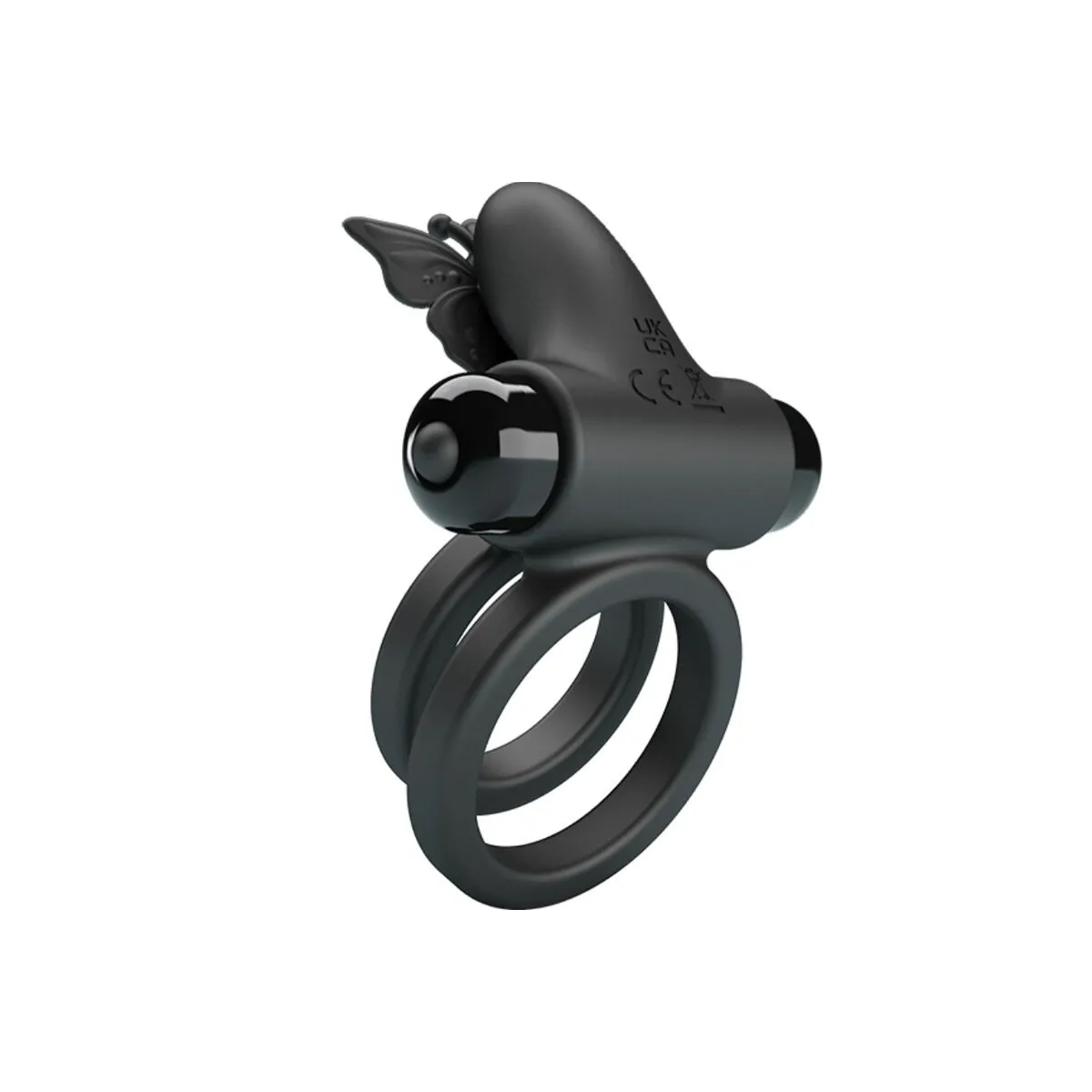 Doppelvibrierring mit Schwarzem Stimulator von Pretty Love Male | Fesselliebe.de