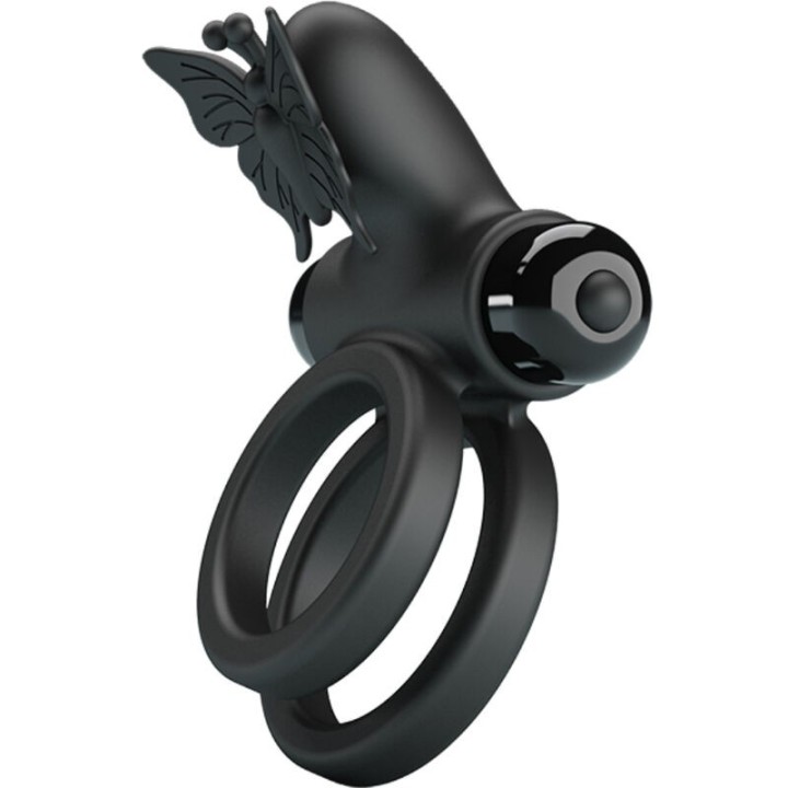 Doppelvibrierring mit Schwarzem Stimulator von Pretty Love Male | Fesselliebe.de