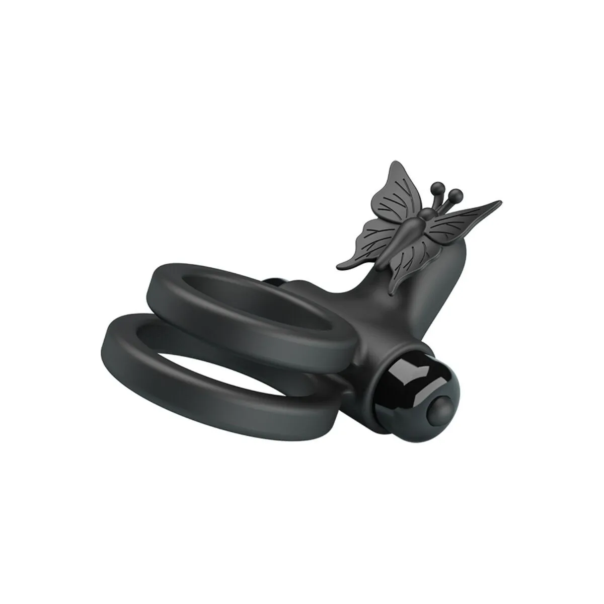 Doppelvibrierring mit Schwarzem Stimulator von Pretty Love Male | Fesselliebe.de