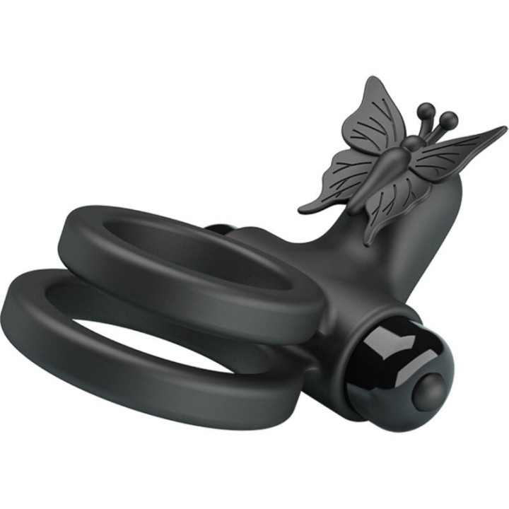 Doppelvibrierring mit Schwarzem Stimulator von Pretty Love Male | Fesselliebe.de