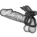 Doppelvibrierring mit Schwarzem Stimulator von Pretty Love Male