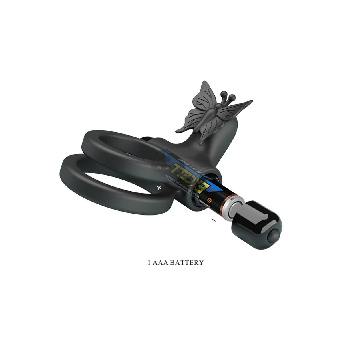 Doppelvibrierring mit Schwarzem Stimulator von Pretty Love Male | Fesselliebe.de