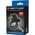 Doppelvibrierring mit Schwarzem Stimulator von Pretty Love Male