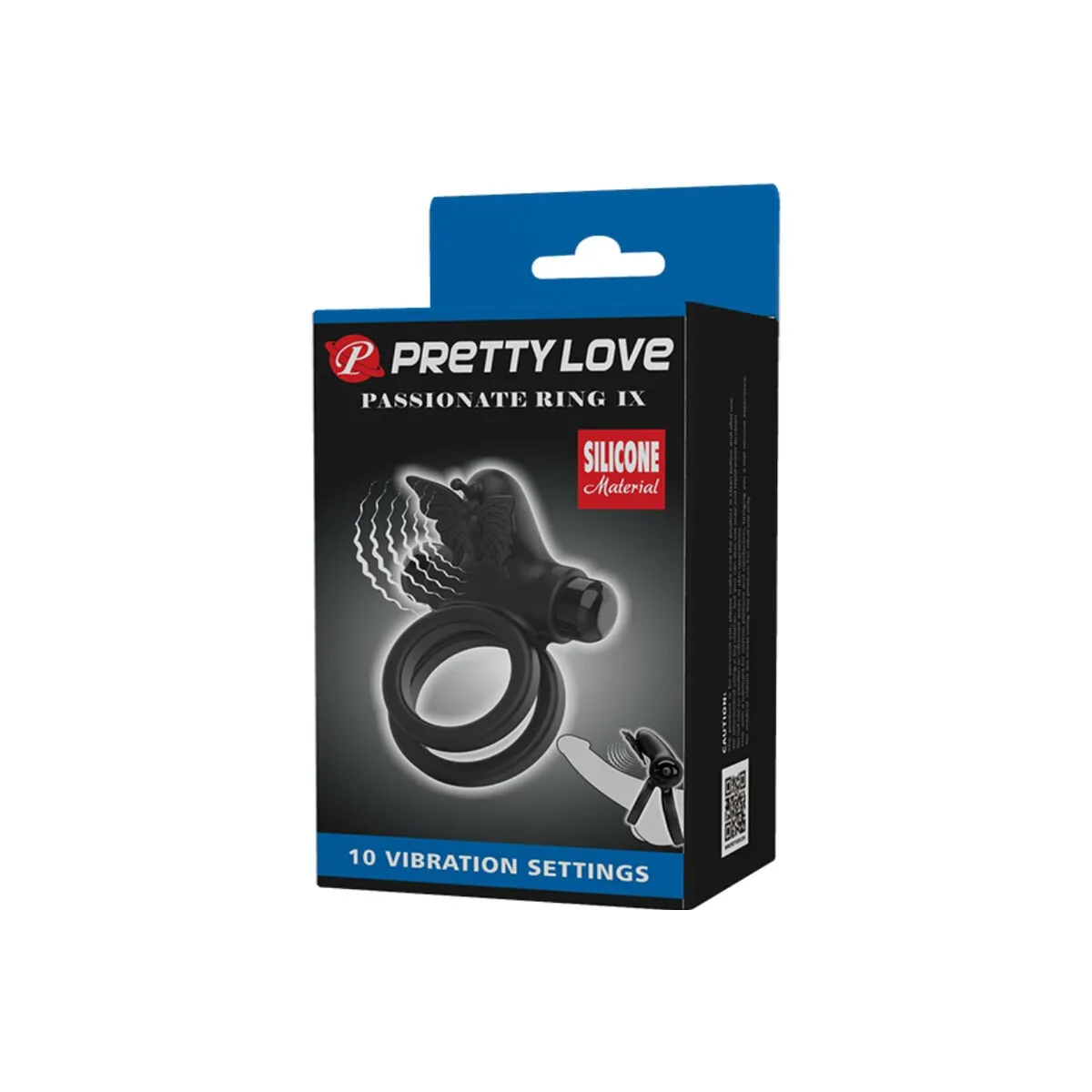 Doppelvibrierring mit Schwarzem Stimulator von Pretty Love Male | Fesselliebe.de