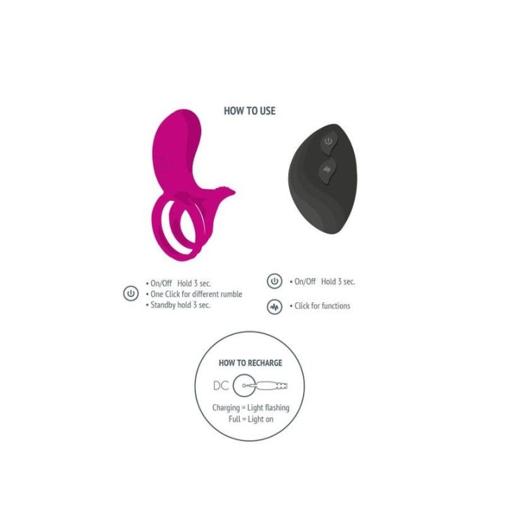 Paar-Stimulatorring Fuchsia von Xocoon | Fesselliebe.de