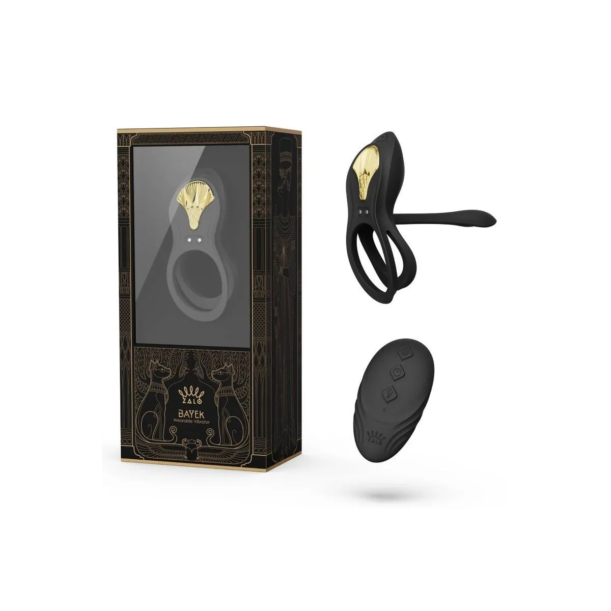 Bayek Vibrierender Paarring Schwarz von Zalo | Fesselliebe.de