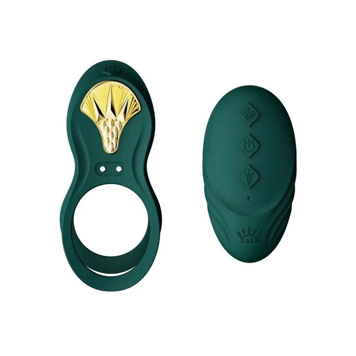 Bayek Vibrierender Paarring Grün von Zalo | Fesselliebe.de
